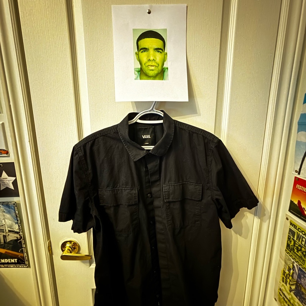 Black Vans Button Shirt